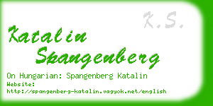 katalin spangenberg business card